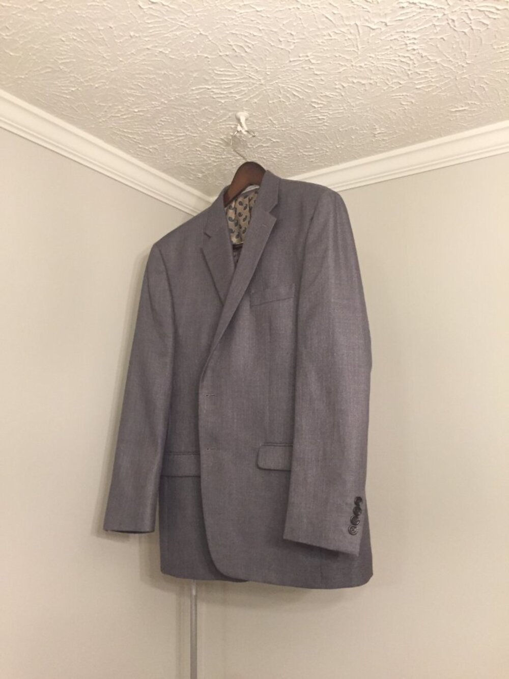 Chaps Light Gray Blazer 44R